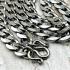 Necklace Stainless Steel Fasion Flat Chain Multi Hook Wearing Thai Amulet #17854