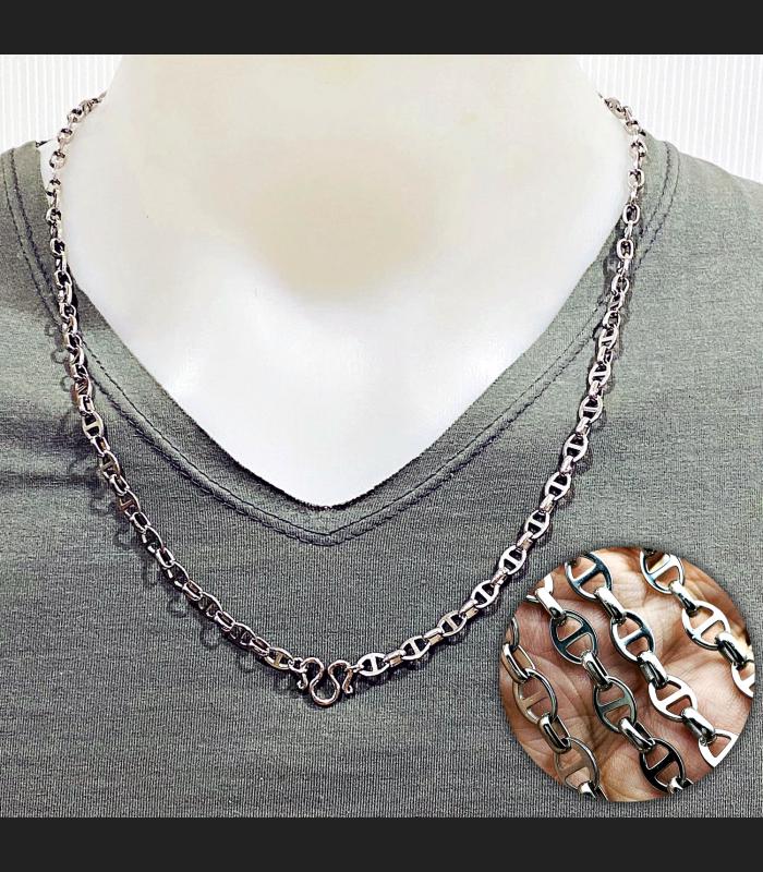 Necklace Stainless Steel Fasion Cd Dc Chain Multi Hook Wearing Thai Amulet 17855