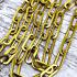 Necklace Stainless Gold Laser Slim Long Chain Multi Hook Wear Thai Amulet #17857