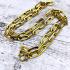 Necklace Stainless Gold Laser Slim Long Chain Multi Hook Wear Thai Amulet #17857