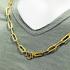 Necklace Stainless Gold Laser Slim Long Chain Multi Hook Wear Thai Amulet #17857