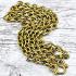 Necklace Stainless Gold Laser Thick Chain Multi Hook Wearing Thai Amulet #17858