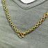 Necklace Stainless Gold Laser Thick Chain Multi Hook Wearing Thai Amulet #17858