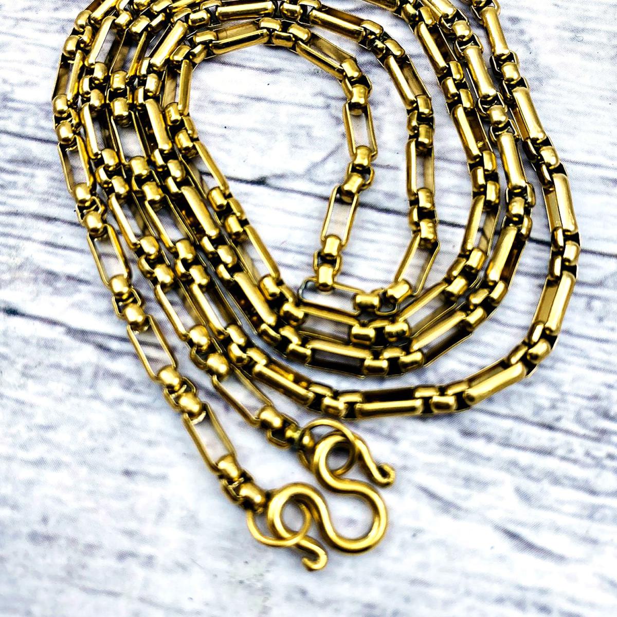 Necklace Stainless Steel Gold Slim Ball Chain Multi Hook Wear Thai ...