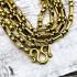 Necklace Stainless Steel Gold Slim Ball Chain Multi Hook Wear Thai Amulet #17859