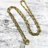 Necklace Stainless Steel Gold Slim Ball Chain Multi Hook Wear Thai Amulet #17859