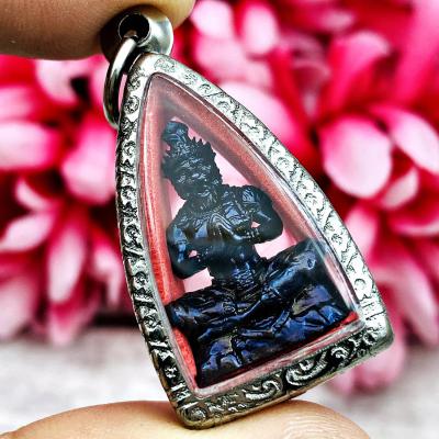 Miniature Lersri Puseir Tiger Head Payak KaoAor Leklai Be2565 Thai Amulet #17862