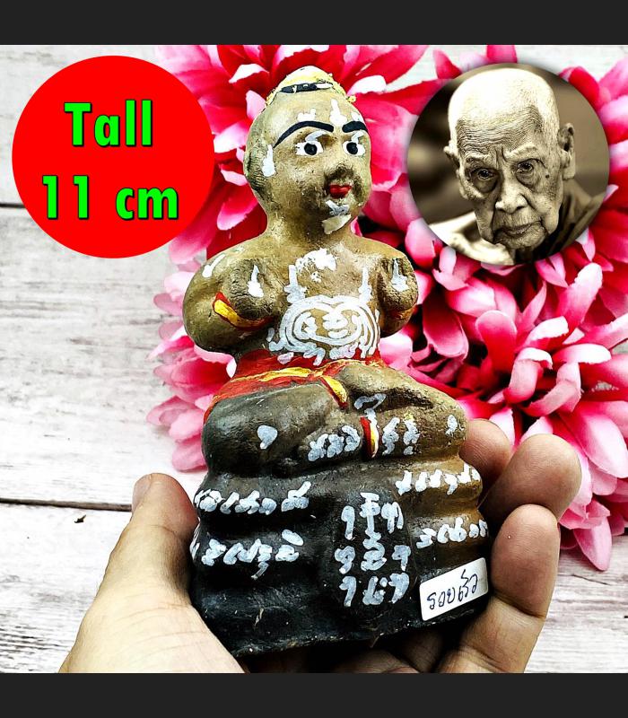 Clay Statue Guman Boy Windfall Gambling Casino Business Lp Yam Thai Amulet 17867