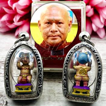 Guman LukThep Boy Ash Money Gambling Rich Lucky SomChay Be2555 Thai Amulet 17871