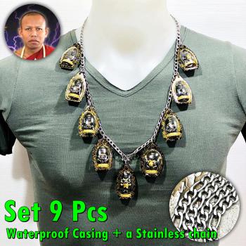 Pendant 9in1 Guman LukThep Gambling Luck Wealth Money Rich Nen Thai Amulet 17872