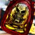 Metal Skull Gambling Windfall Money Wealth Oil Neng Plaithong Thai Amulet #17873