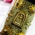 Ancient Gold Takrut Leklai Crystal Relic Somdej Toh WatPhaKaew Thai Amulet 17882