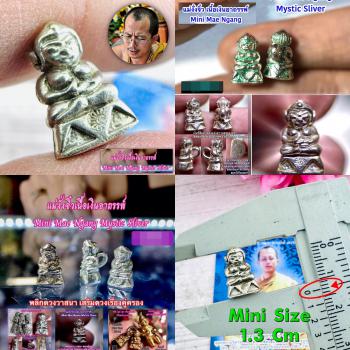 Mini Ngang Old Silver Love Lucky Lust Charm Ole Arjarn O Ajarn Thai Amulet 17885