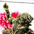Hanuman Flying Monkey Bronze Statue Gambling Casino Win Phat Thai Amulet #17894