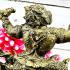 Hanuman Flying Monkey Bronze Statue Gambling Casino Win Phat Thai Amulet #17894
