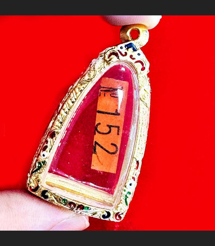 Blank Empty Frame Case 24k Gold Plated Colored Miniature Kring Thai Amulet 17903