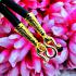 Necklace 30cm Chain Nylon Cord Metal 1hook Gold Plated Wearing Thai Amulet 17904
