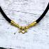 Necklace 30cm Chain Nylon Cord Metal 1hook Gold Plated Wearing Thai Amulet 17904