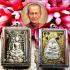Ancient 100y Silver Somdej Toh Watphrakaew Garuda Praying Leaf Thai Amulet 17905