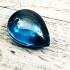 Leklai Naga Eye Tear Stone Crystal Magic Lucky Fast Rich Blue Thai Amulet #17906