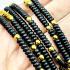 Necklace 30cm Kala Coconut Shell Wood Gold Beads 3hook Wearing Thai Amulet 17909