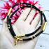 Necklace 30cm Kala Coconut Shell Wood Gold Wood Beads Wearing Thai Amulet #17910