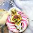 Pendant Pink 9tail Fox Lady Attraction Money Rich Bang Be2566 Thai Amulet #17913