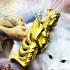 Takrut Gold 9tail Fox Lady Magic Lust Money Love Bang Be2566 Thai Amulet #17916