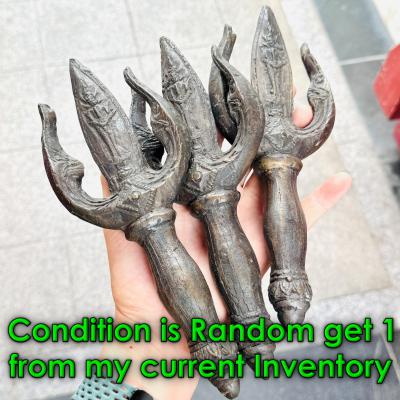 Antique Khmer Protection Magic Trident Vajra Indra Dorje Trishul Naai Naga 17966