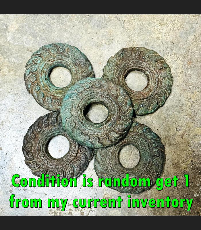 Antique Khmer Deity Weapon Bronze Warrior Vishnu Sudarshana Chakra Rowel #17971