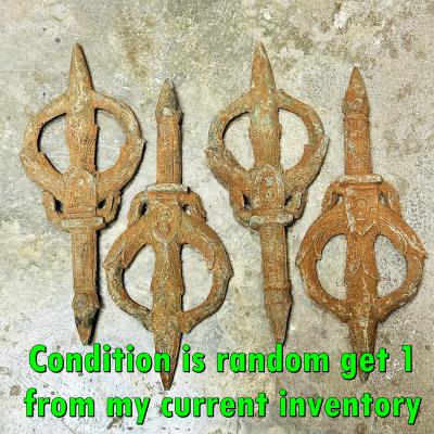 Antique Vishnu Trident Trishul lucky Khmer Bronze Deity Vajra Indra Dorje #17972