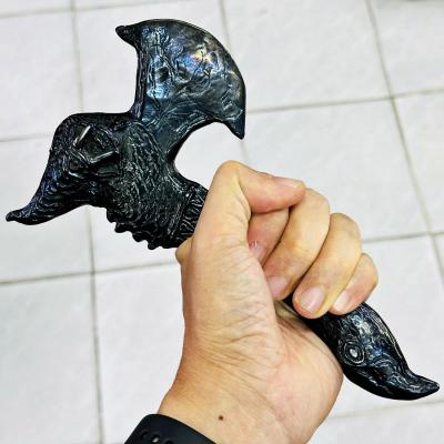 Leklai Axe Dragon Naga Glossy Protection Immortal Magic Lucky Thai Amulet #17976