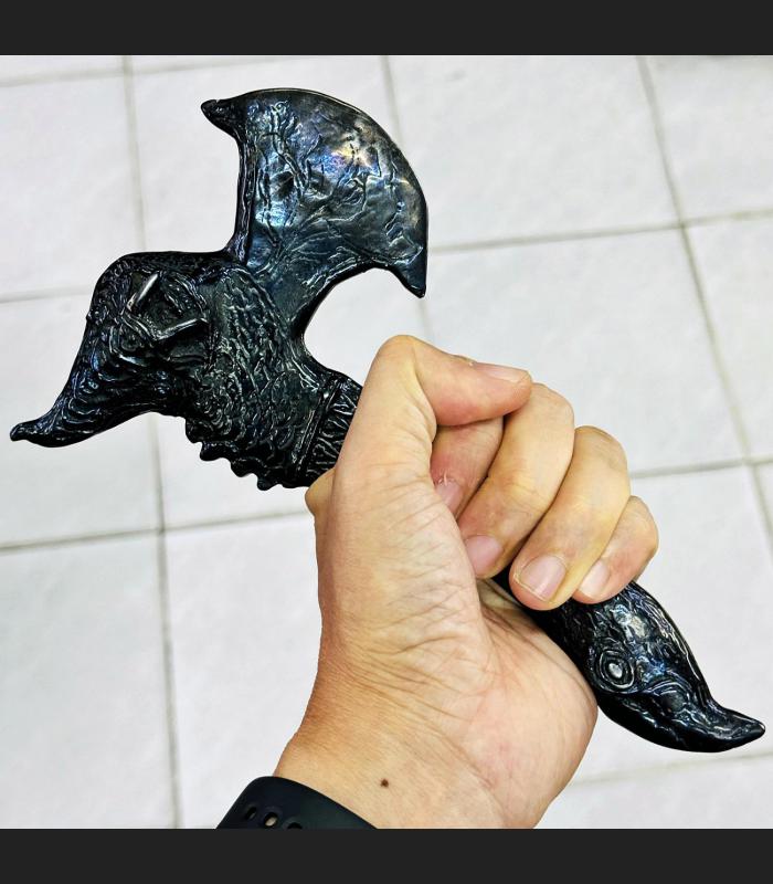 Leklai Axe Dragon Naga Glossy Protection Immortal Magic Lucky Thai Amulet #17976