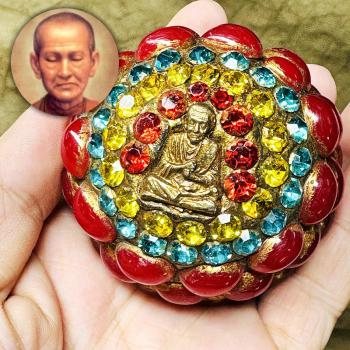 Antique Mercury Ball Bell Raw Gems Stone Leklai Toh WatRakang Thai Amulet #18000