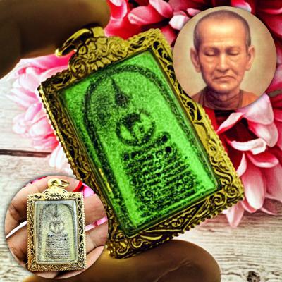 Somdej Toh WatRakang Leklai Buddha 3row Glow In Dark Relic Old Thai Amulet 18002