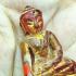 Antique Leklai Quartz Crystal Buddha Stone Kruhod Yellow Lucky Thai Amulet 18011