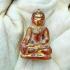 Antique Leklai Quartz Crystal Buddha Stone Kruhod Yellow Lucky Thai Amulet 18011
