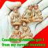 Antique Leklai Quartz Crystal Buddha Stone Kruhod Yellow Lucky Thai Amulet 18011