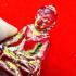 Antique Leklai Quartz Crystal Buddha Stone Kruhod Red Control Thai Amulet #18012