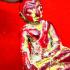 Antique Leklai Quartz Crystal Buddha Stone Kruhod Red Control Thai Amulet #18012