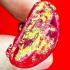 Antique Leklai Quartz Crystal Buddha Stone Kruhod Red Control Thai Amulet #18012