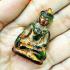 Antique Leklai Quartz Crystal Buddha Stone Kruhod Wealth Green Thai Amulet 18014