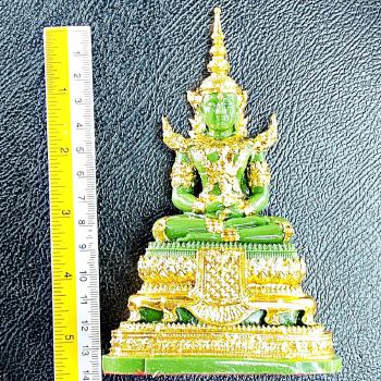 Summer Armor Green Jade Emerald Buddha Statue Meditation Magic Thai Amulet 18028