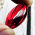 Leklai Nakee Naga Eye Healing Stone Crystal Control Mind Red Thai Amulet #18030