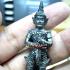 Wessuwan Double Deity Ghost Hunter Protection Magic Pad Be2551 Thai Amulet 18036