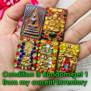 Leklai Magnetic Wekman Curtain Shield Somdej Toh Watrakang Thai Amulet #18042