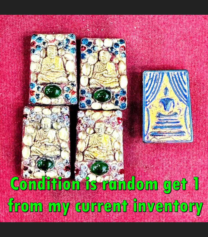 Leklai Rainbow Magnetic Somdej Curtain Shield Toh WatRakang Thai Amulet #18042