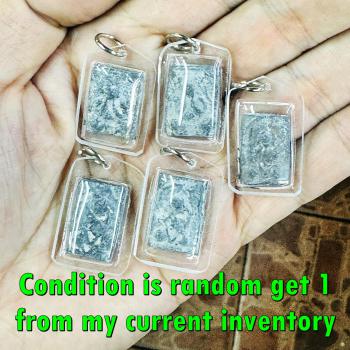 Antique 100y Closed Eye Buddha Iron Pidta Protection Guardian Thai Amulet #18048