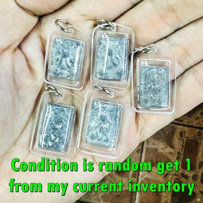 Antique 100y Closed Eye Buddha Iron Pidta Protection Guardian Thai Amulet #18048