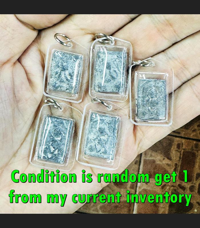 Antique 100y Closed Eye Buddha Iron Pidta Protection Guardian Thai Amulet #18048